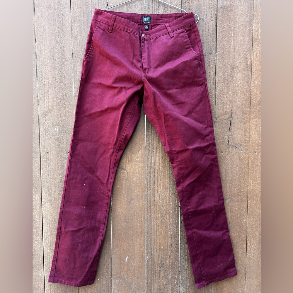 OBEY burgundy pants 30x31